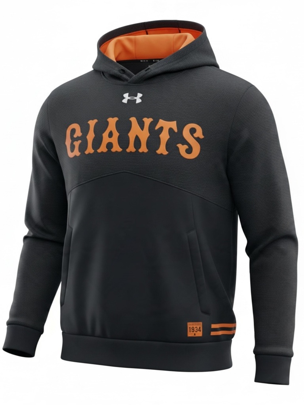Under Armour Tokyo Yomiuri Giants Hoodie Mens Medium Black Orange Japan